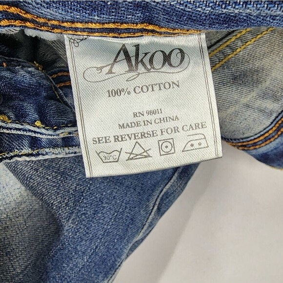 AKOO Distressed Jeans Relaxed Size 42 x 34 - Picture 9 of 9